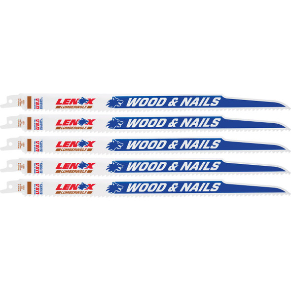 Lenox 5pk 12"6t Lnx Recp Blade 20585156R