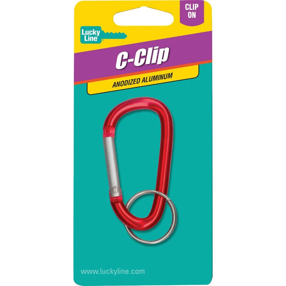Lucky Line Assorted Colors 2-3-8 In. Small C-Clip Key Ring 46001 574934