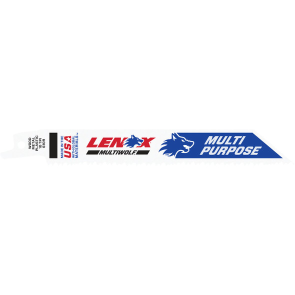 Lenox MULTIWOLF WAVE EDGE 6 In. 10 TPI Multi-Purpose Reciprocating Saw Blade