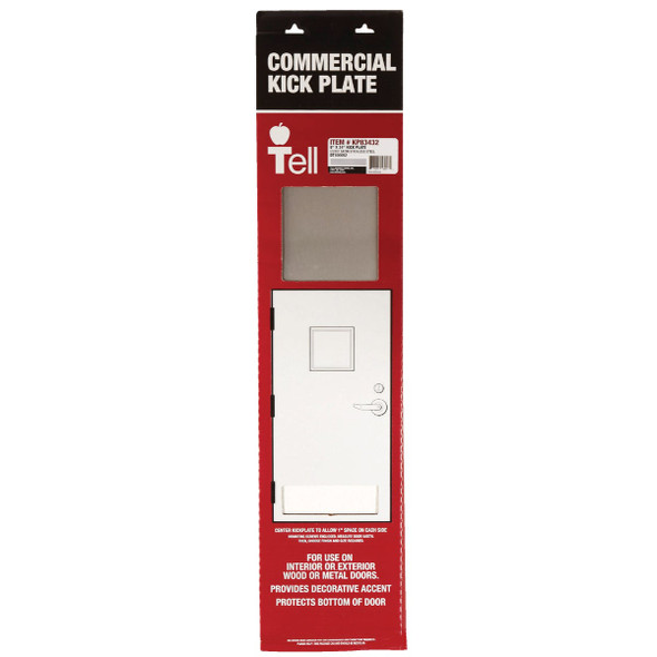 Tell 8 In. x 34 In. Stainless Steel Kick Plate DT100052 230707