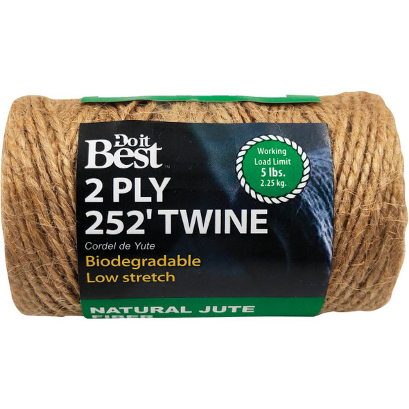 Do it Best 2-Ply x 252 Ft. Brown Jute Biodegradable Twine 737283 Pack of 12