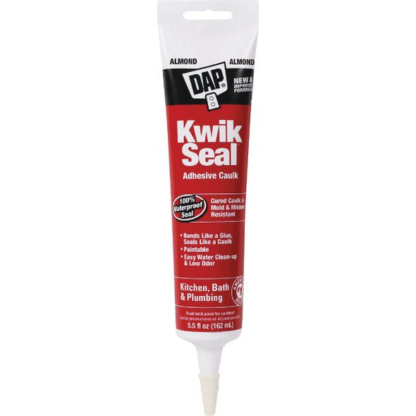 Dap Kwik Seal 5.5 Oz. Almond Kitchen & Bath Adhesive Caulk 7079818013