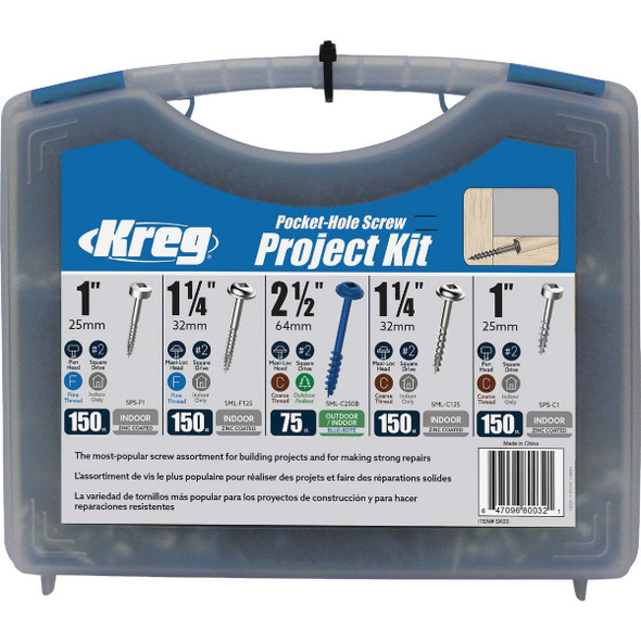Kreg Pocket-Screw Project Kit (675 Ct.) SK03