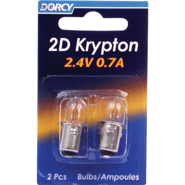 Dorcy 2D Krypton 2.4V 0.7A Flashlight Bulb (2-Pack) 41-1660