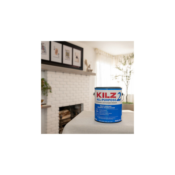 KILZ 2 Latex Interior/Exterior Sealer Stain Blocking Primer, White, 1 Qt.