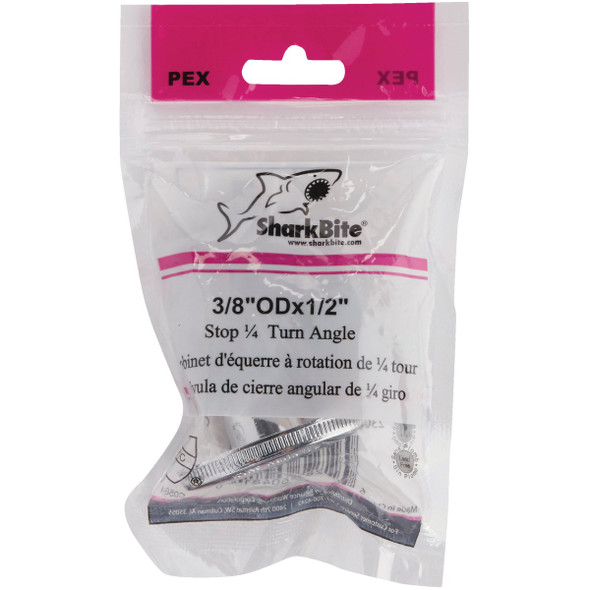 SharkBite 1/2 CF X 3/8 OD Quarter Turn Angle Valve SharkBite 1/2 CF X 3/8 OD Quarter Turn Angle Valve