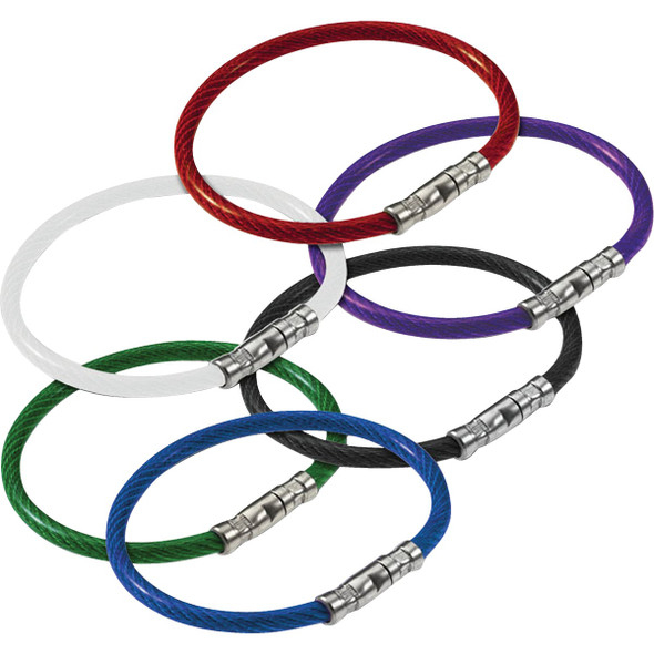 Lucky Line Steel Braided Cable Nylon-Coated 5 In. Key Ring 81101
