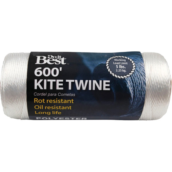 Do it Best 0.020 In. x 600 Ft. White Polyester Kite Twine 635448