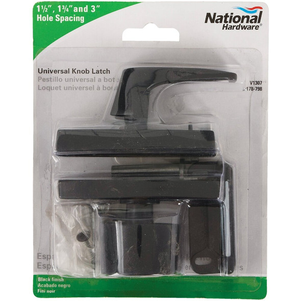 National Hardware Black Knob Latch