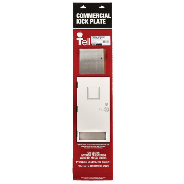 Tell 6 In. x 30 In. Stainless Steel Kick Plate DT100055 201695