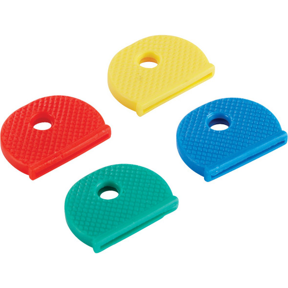 Lucky Line Vinyl Key Identifier Cap, Assorted Colors (4-Pack) 16504