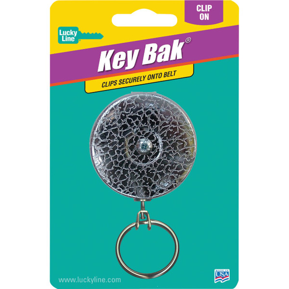 Lucky Line Key Bak Clip-On 24 In. Chrome Retractable Key Chain 43501 582123