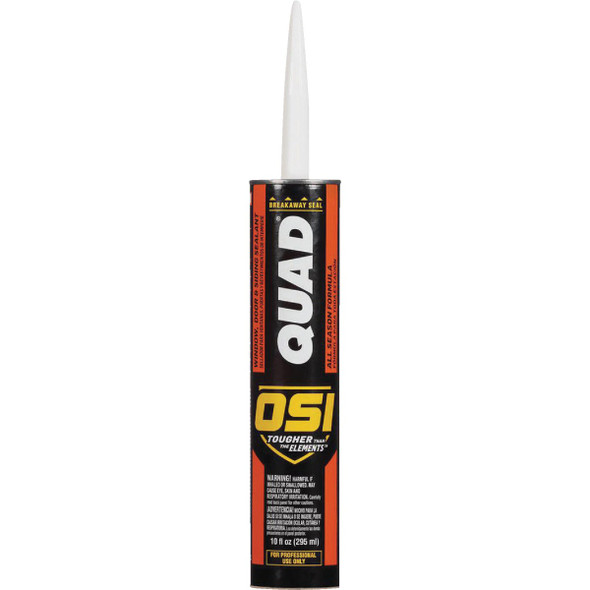 OSI QUAD 10 Oz. Window, Door & Siding Polymer Sealant, Gray 1637251