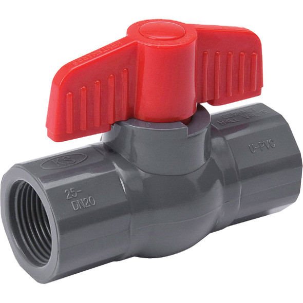 ProLine 1/2 In. FIP x 1/2 In. FIP PVC Ball Valve 107-103 ProLine 1/2 In. FIP x 1/2 In. FIP PVC Ball Valve 107-103