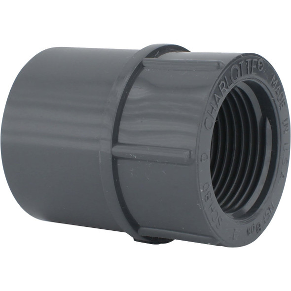 Charlotte Pipe 1 In. Schedule 80 Female PVC Adapter PVC 08101  1400HA