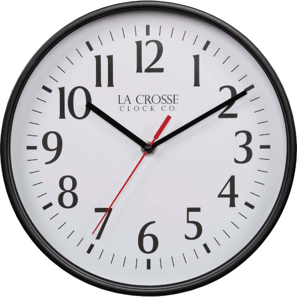 La Crosse Technology Equity Black Quartz Wall Clock 404-3025B