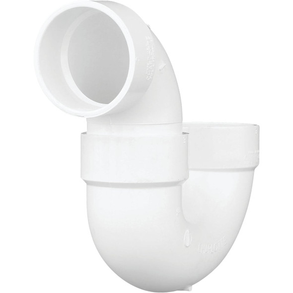 Charlotte Pipe 3 In. White PVC P-Trap PVC 00706X 1000HA