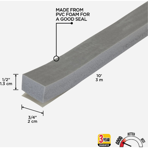 M-D 3-4x1-2x10' Gr Foamtape 02311 264725