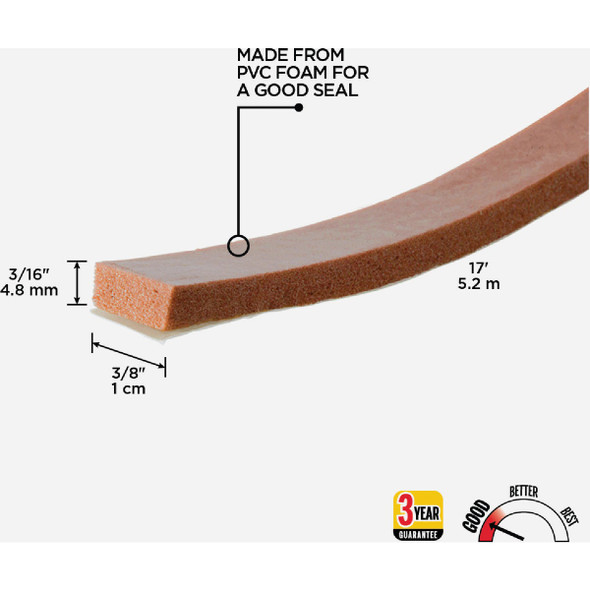 M-D 3-8x3-16x17' Br Foamtape 02790 270962