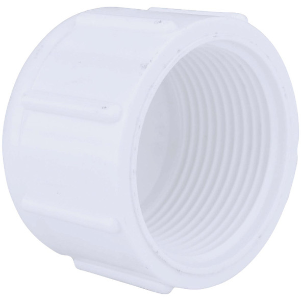 Charlotte Pipe 1-1/4 In. FIP Schedule 40 Threaded PVC Cap PVC 02117  1400HA