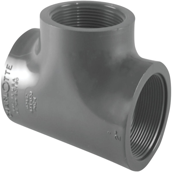 Charlotte Pipe 1-1/4 In. FIP Schedule 80 PVC Tee PVC 08402  1600HA