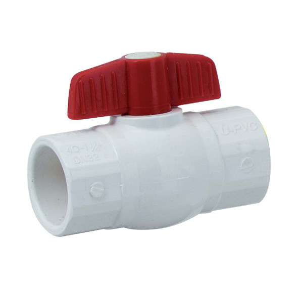 ProLine 1-1/4 In. Solvent x 1-1/4 In. Solvent PVC Ball Valve 107-636