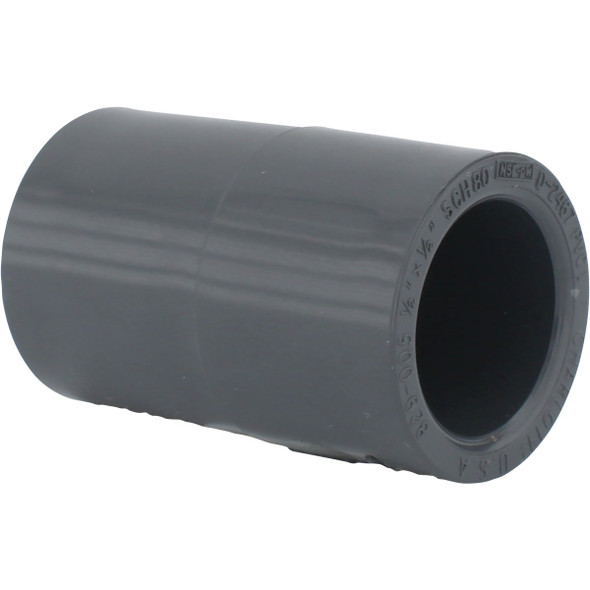 Charlotte Pipe 1/2 In. Sch. 80 Slip X Slip PVC Coupling PVC 08100  1000HA