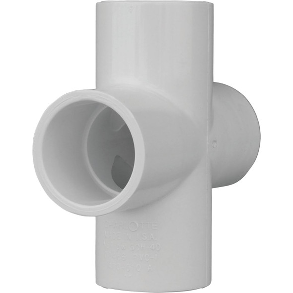 Charlotte Pipe Schedule 40 1 in. PVC Pipe Cross PVC 02410  0800HA