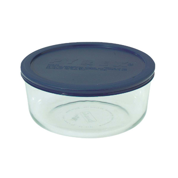 Pyrex Simply Store 7-Cup Round Glass Storage Container with Lid 1075429