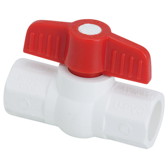 ProLine 1/2 In. Solvent x 1/2 In. Solvent PVC Ball Valve 107-633