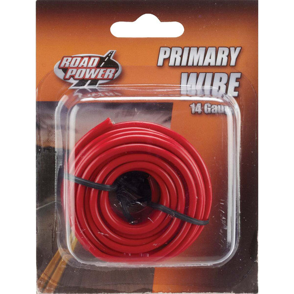 ROAD POWER 17 Ft. 14 Ga. PVC-Coated Primary Wire, Red 55669133