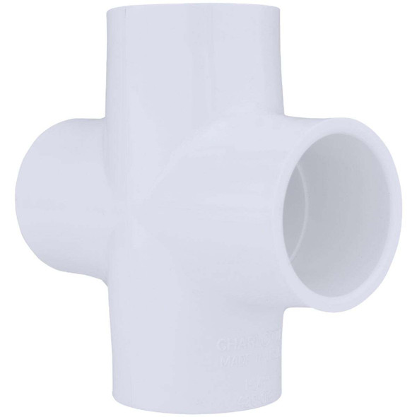 Charlotte Pipe 1-1/4 In. Schedule 40 Slip PVC Cross PVC 02410  1000HA