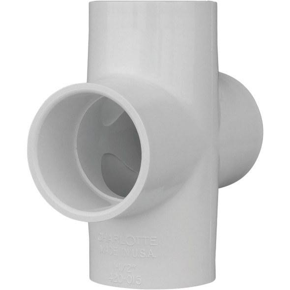 Charlotte Pipe Schedule 40 1-1/2 in. PVC Pipe Cross PVC 02410  1200HA