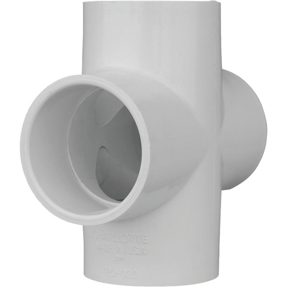 Charlotte Pipe Schedule 40 2 in. PVC Pipe Cross PVC 02410  1400HA