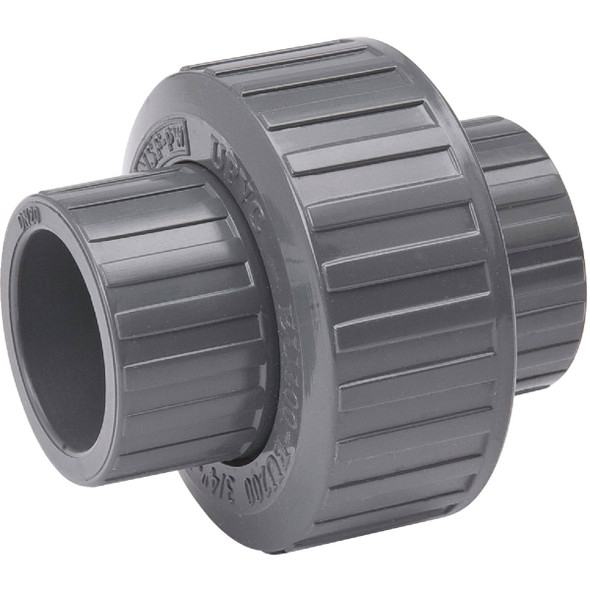 B&K 2 In. Solvent Schedule 80 PVC Union 164-608 B&K 2 In. Solvent Schedule 80 PVC Union 164-608