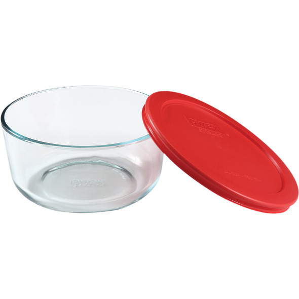 Pyrex Simply Store 4-Cup Round Glass Storage Container with Lid 1075428 671630