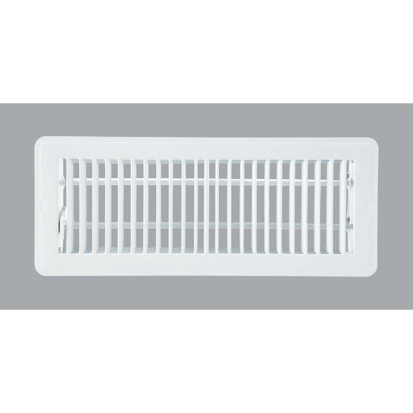 Home Impressions 4 In. x 12 In. White Steel Floor Register 1FL0412WH-NH