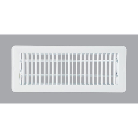 Home Impressions 4 In. x 12 In. White Steel Floor Register 1FL0412WH-NH