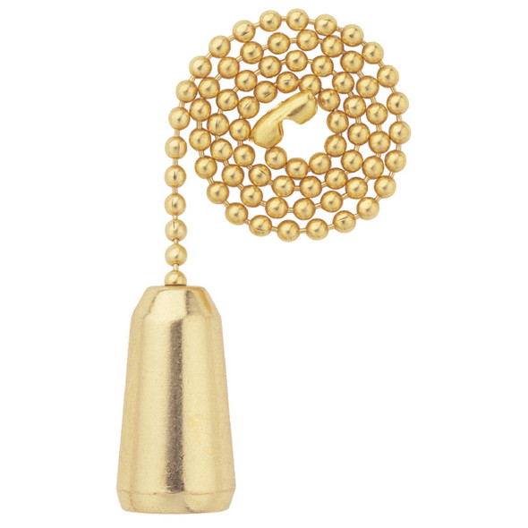 Westinghouse 12 In. Polished Brass Pull Chain with Teardrop Ornament 77005