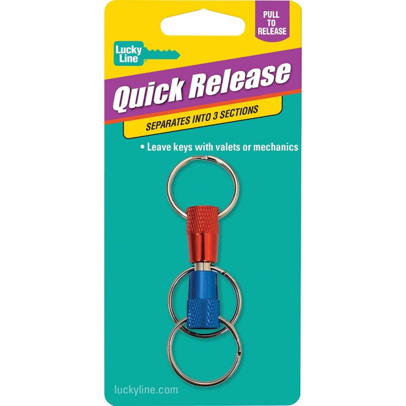 Lucky Line Steel 7-8 In. 3-Way Pull-Apart Key Chain 71701 572535