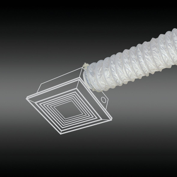 Dundas Jafine 4 In. Dia x 20 Ft. L White Vinyl Flexible Ducting