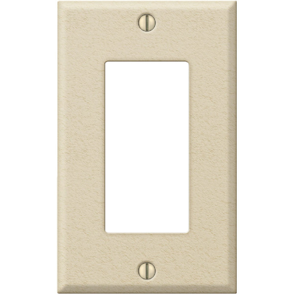 Amerelle PRO 1-Gang Stamped Steel Rocker Decorator Wall Plate, Ivory Wrinkle Amerelle PRO 1-Gang Stamped Steel Rocker Decorator Wall Plate, Ivory Wrinkle