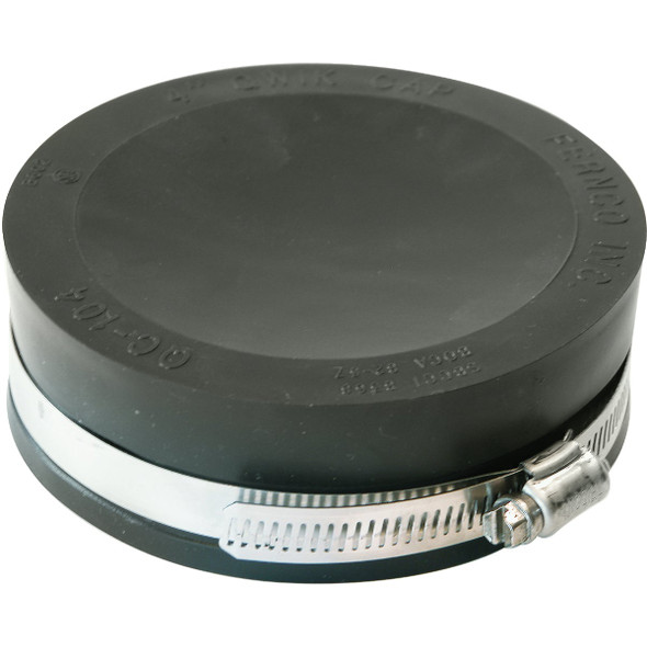 Fernco 4 In. Flexible Slip PVC Cap PQC-104 Fernco 4 In. Flexible Slip PVC Cap PQC-104