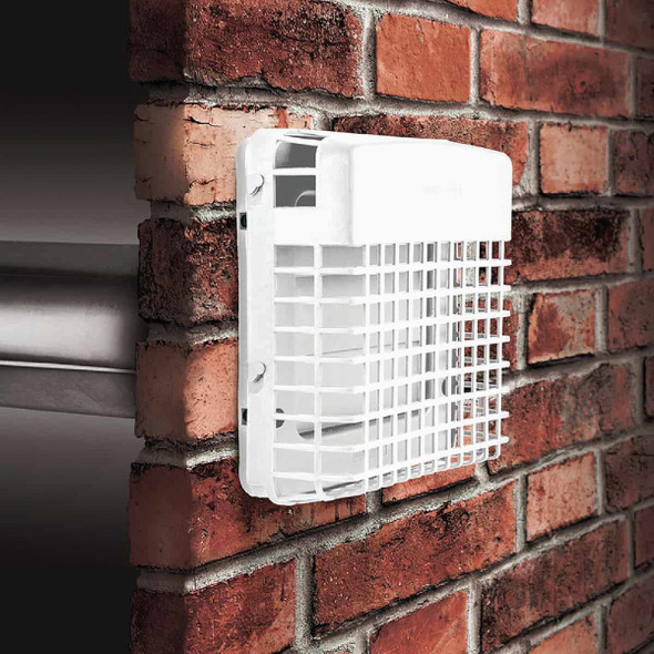 Dundas Jafine ProGard 4 In. White Plastic Dryer Vent Hood Kit BPGH4WZW 276219