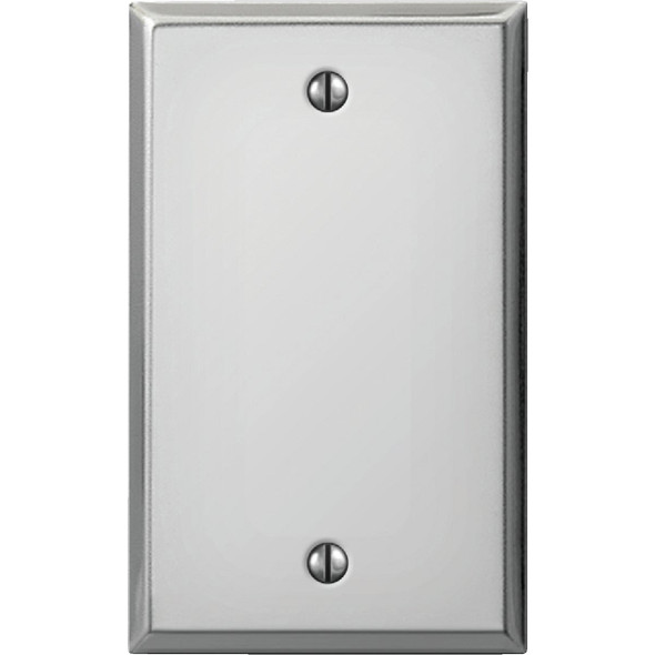 Amerelle 1-Gang Standard Stamped Steel Blank Wall Plate, Polished Chrome C983BCH Amerelle 1-Gang Standard Stamped Steel Blank Wall Plate, Polished Chrome C983BCH