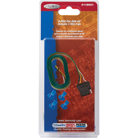 TowSmart 4-Way Flat 48 In. Trailer Wiring Connector with Splice Connectors