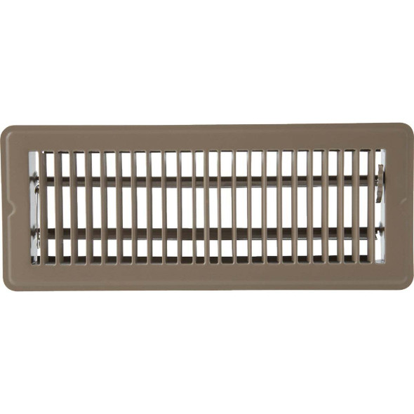Home Impressions 4 In. x 12 In. Brown Steel Floor Register 1FL0412BR-NH