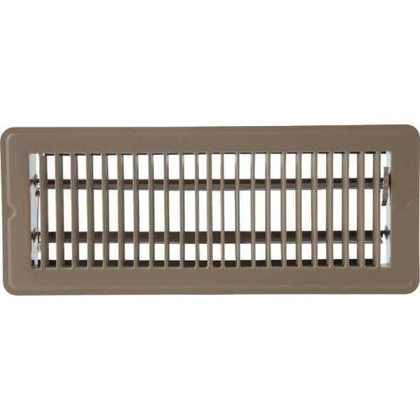 Home Impressions 4 In. x 12 In. Brown Steel Floor Register 1FL0412BR-NH
