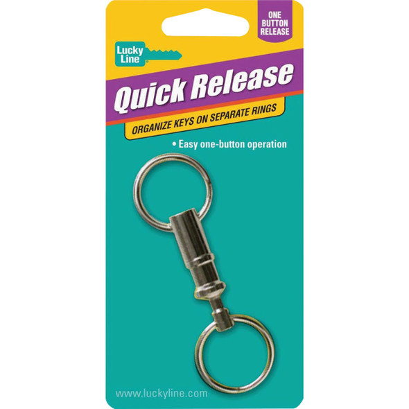 Lucky Line Quick-Releast Pull-Apart Nickel-Plated Brass Key Chain 70701 573116