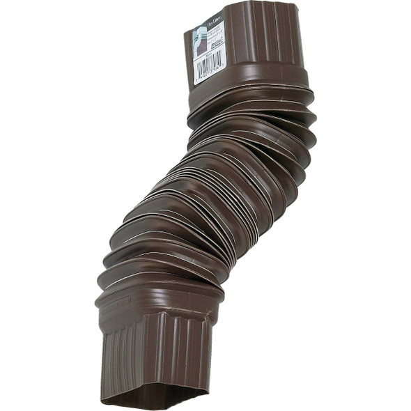 Amerimax 2 x 3 In. Plastic Brown Front or Side Downspout Elbow 3708419HP